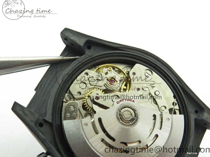 0503 AllSeason Daytona DIW Carbon OMF Best Edition Carbon Orange Dial on Orange Nylon Strap A 2845